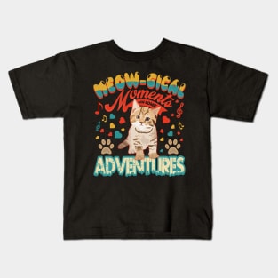 Meowgical moment paw some adventures cat design Kids T-Shirt